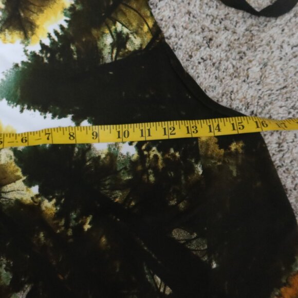 West African Stylish Halter Neck Dress in Green and White Tropical One Size NWOT - Picture 10 of 11